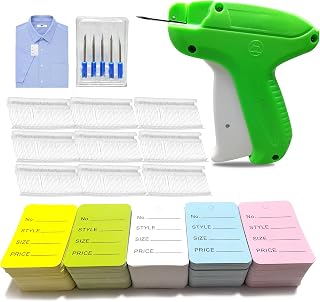 5506 Piece Clothing Tagging Machine Kit, Clothes Price Tagging Applicator, Retailer Clothing Tags for Boutique with 5 Steel Needles, 5000 Pieces 2" Barbs Fasteners, 500 Clothing Price Tags