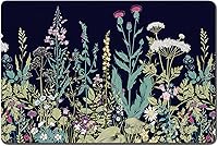 Vista 13 de Rnivvi Tapete de comida para perros, 12" x 19" pulgadas, tapete absorbente con diseño de flores para tazones de perros y gatos para comida y agua