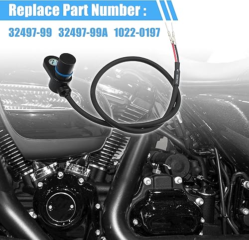Miniatura 2 de X AUTOHAUX Sensor de posición del cigüeñal para Harley Davidson Touring Dyna Electra FLHT FLHR FXD Wide Glide Road King 2000-2003 32497-99 32497-99A