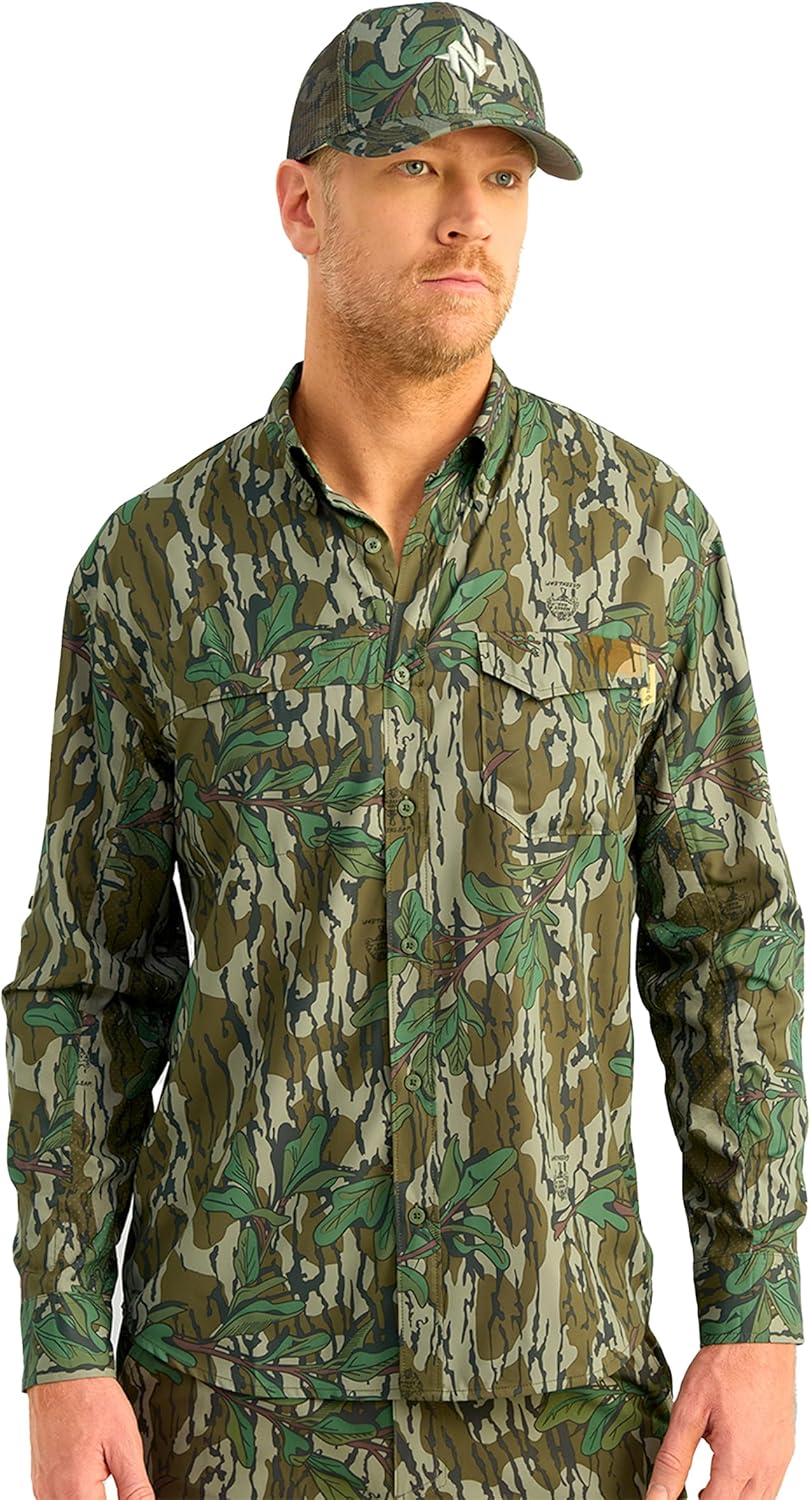 Nomad Men's Ambush Long Sleeve Button Down Camo Hunting Shirt