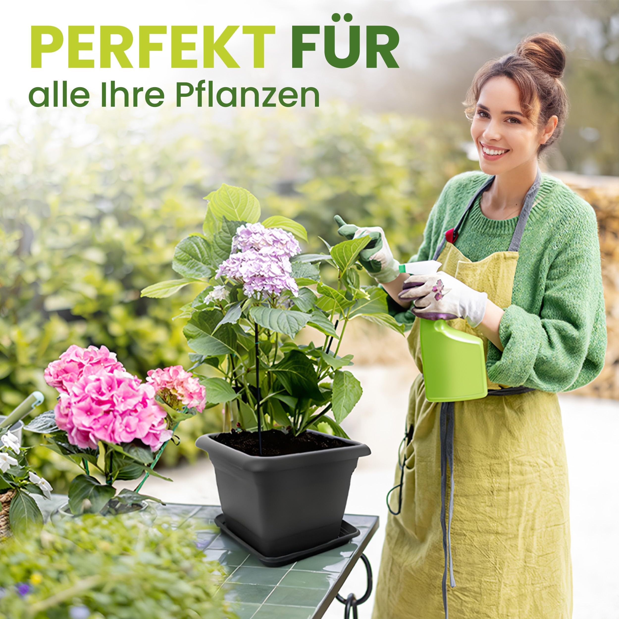 blumenkasten fensterbank stein JARDI 50 Anthrazit – Balkonkasten 50x17x17 cm 8 kg Naturschiefer Schwa –  CLIMAQUA main image 0