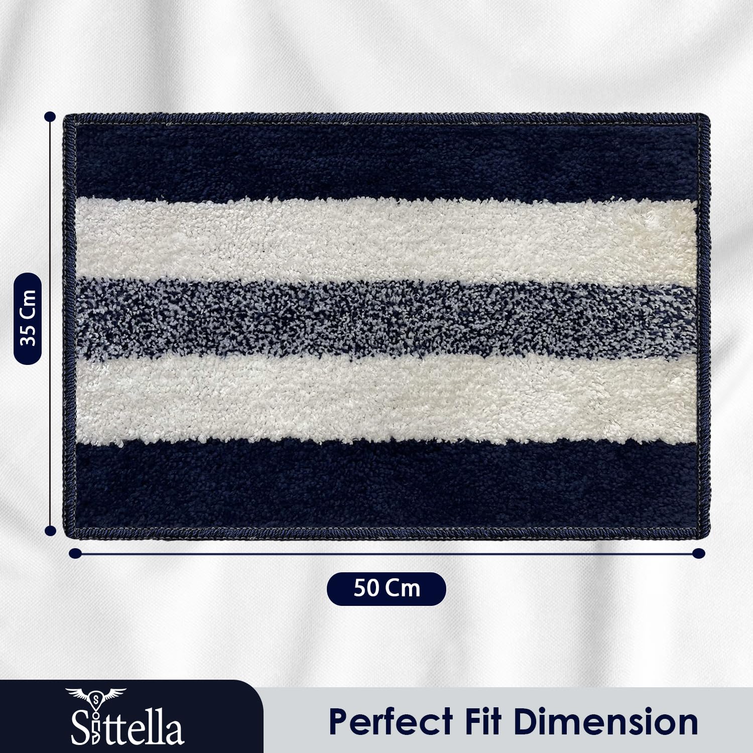 SITTELLA 3 Bath Mats - Soft, Absorbent & Non-Slip -2 SITTELLA 3 Bath Mats - Soft, Absorbent & Non-Slip -2