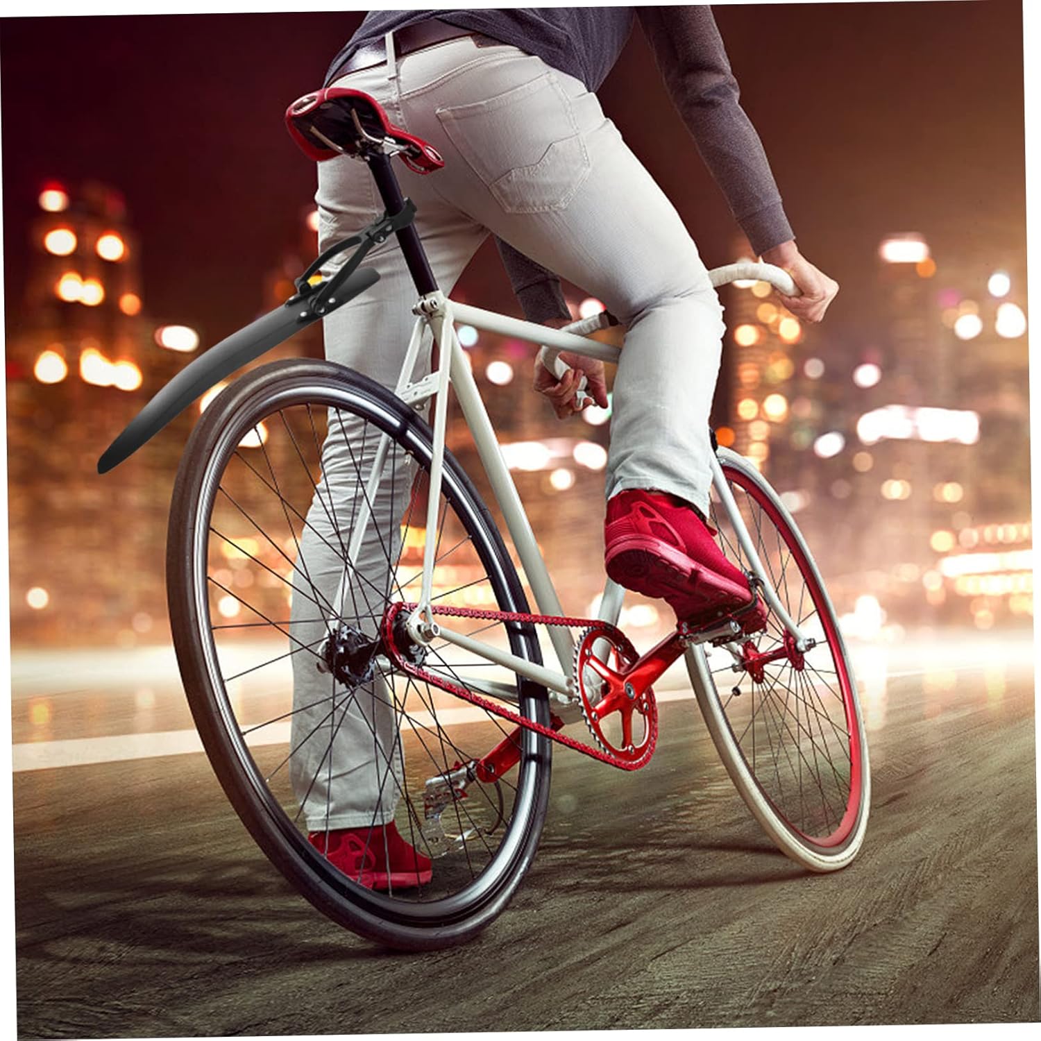 1set Bike Mud Guard Front Rear Mudguards for Bicycles Lightweight Easy to Install Protection Against Mud and Water Spray