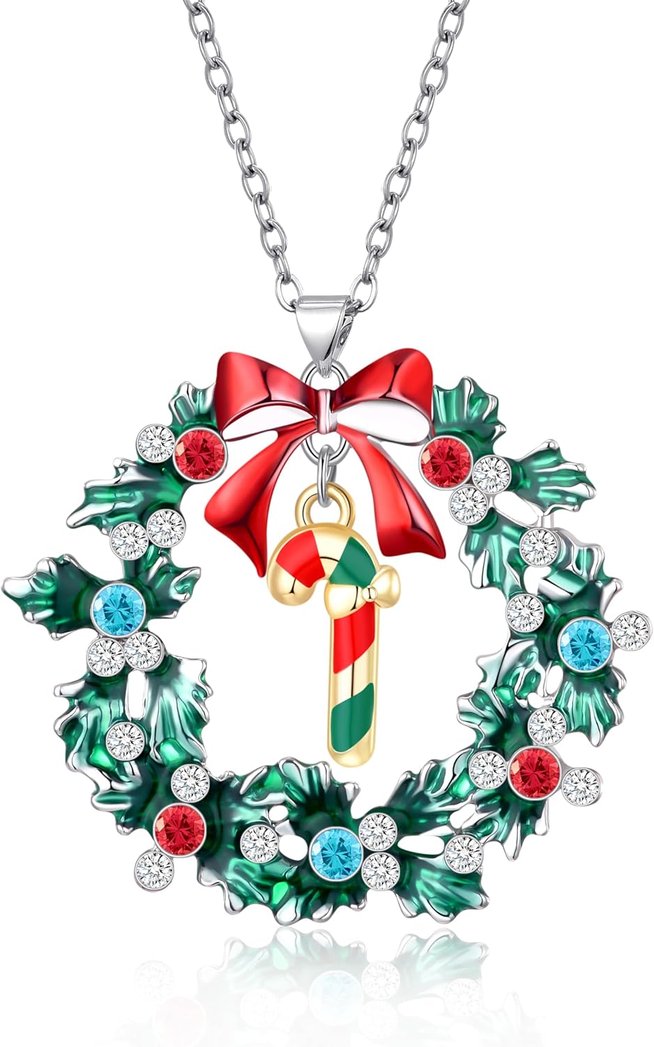 Christmas Necklaces for Women Xmas Wreath Pendant Kuwait Ubuy