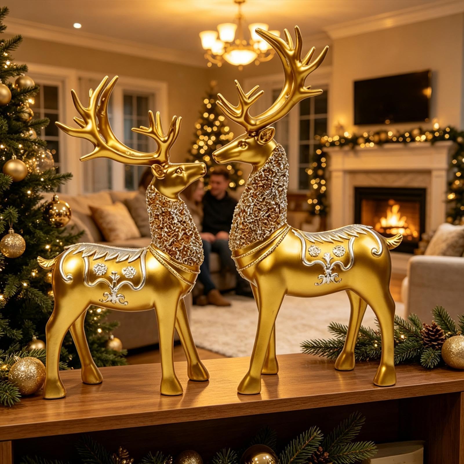 Cervi Ornamentali per Decorazione Casa Statue Animali Moderne Grandi per