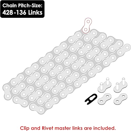 Miniatura 2 de Caltric Cadena de transmisión compatible con Yamaha Raptor 90 YFM90 2016-2023  BD3-F53C0-10-00