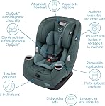 Maxi-Cosi Pria All-in-One Car Seat, 3in1, Convertible from Infant to Toddler, rear and forward facing, booster mode, washable Seat Cover, Essential Green