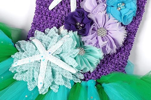 Miniatura 5 de SKCAIHT Vestido de sirena para niñas, vestido de sirena iluminado para niñas, fiesta de cumpleaños, regalos de sirena, decoración de disfraces de