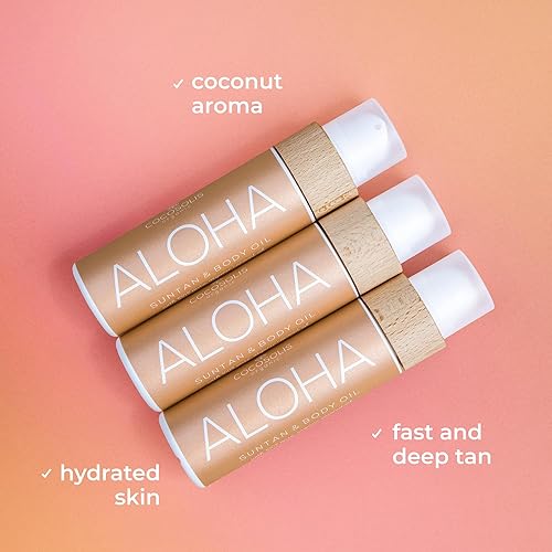 Miniatura 5 de COCOSOLIS ALOHA Sun Tan & Body Oil  Loción orgánica para cama bronceadora  Consigue un bronceado de chocolate profundo saludable  Acelerador de