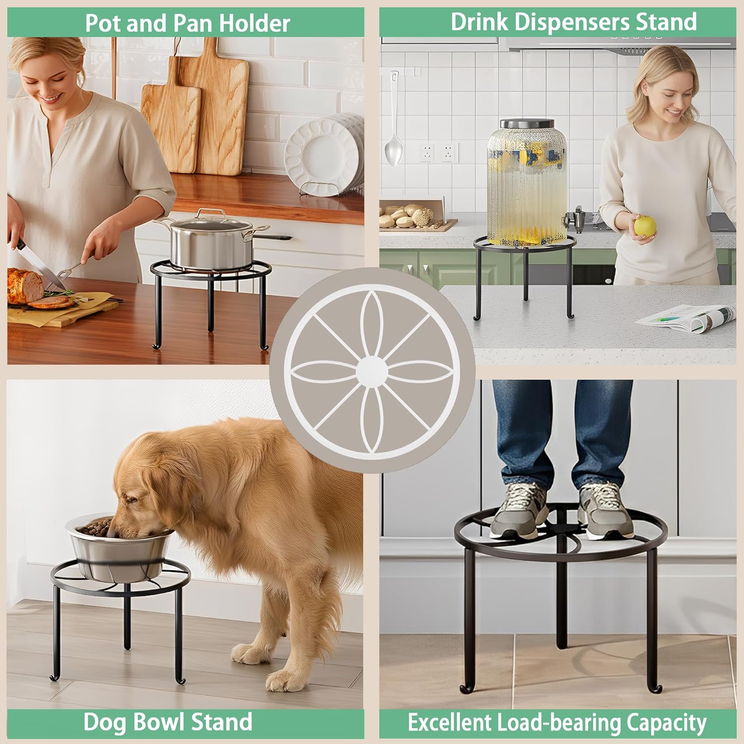 5 Pack Heavy Duty Metal Stand Decorates Multiple Plants for Indoor and Outdoor, Anti-Rust Iron Flower Pot Holder Stand, Potted Plant Shelf for Garden,Patio