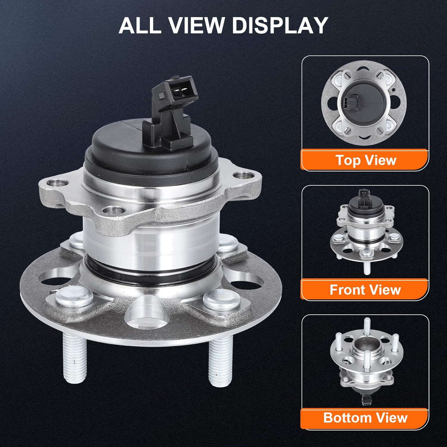 OCPTY 1PC Premium 512655 Wheel Bearing and Hub Assembly for Hyundai Accent Limited 2021-2022 L4 1.6L Rear for Hyundai Accent SE 2021-2022 L4 1.6L Rear Rear Left or Right