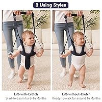 Vista 2 de Ayudante para caminar para bebés, arnés de mano para caminar, cinturón de asistente para caminar para bebés, soporte de pie para niños pequeños