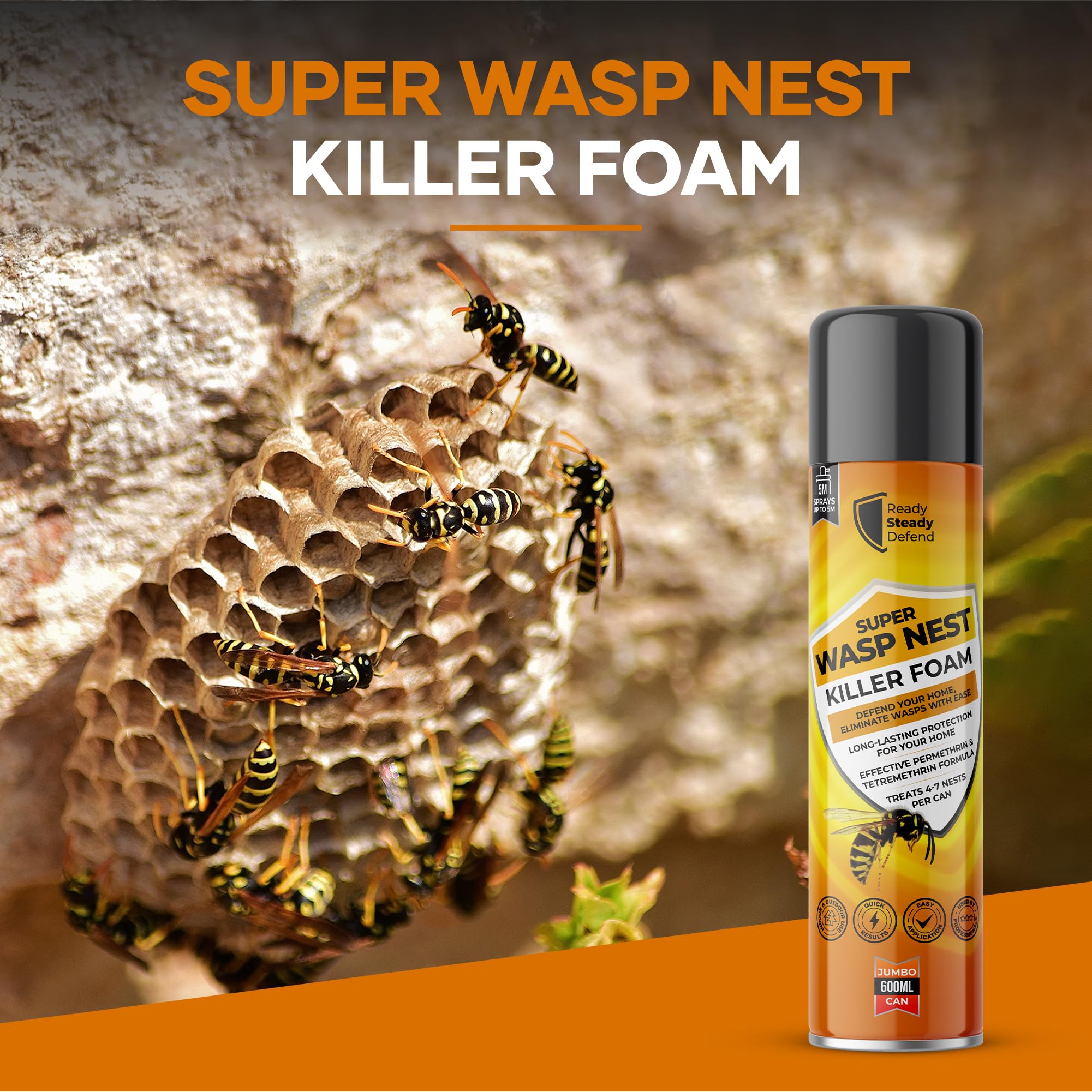 Mister Soap Wasp Spray STV Zero In Wasp Nest Killer Foam Aerosol