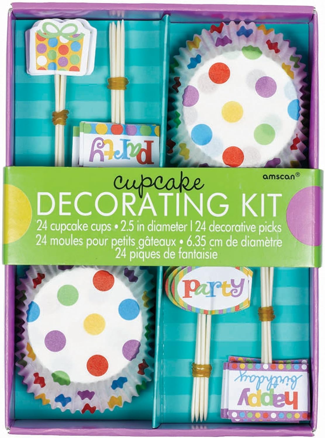 Amazon.co.jp Happy Birthday Cupcake Decorating Kit 誕生日おめでとうデコキットカップケーキ