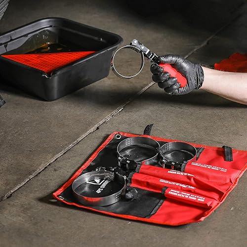 Vista 2 de AOOOWER Car Hand Tools Oil Filter Removal Tool Adjustable 100mm To150mm Diameter Steel Strap Wrench Belt Wrench Universal Oil Filter Wrench