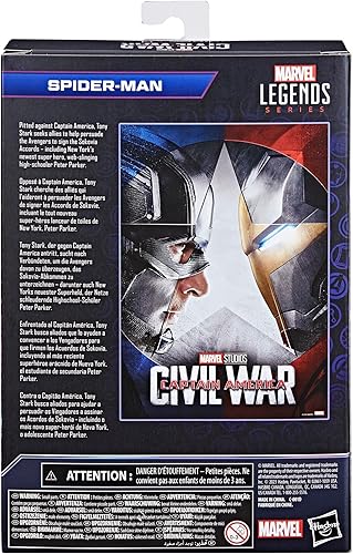 Miniatura 3 de Hasbro Marvel Legends Series Spider-Man, Capitán América Civil War Figuras de acción coleccionables de 6 pulgadas, Marvel Legends Figuras de acción