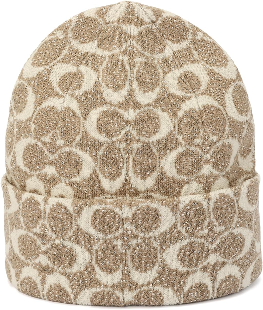 Coach Womens Metallic Signature C Knit Beanie - Image 3
