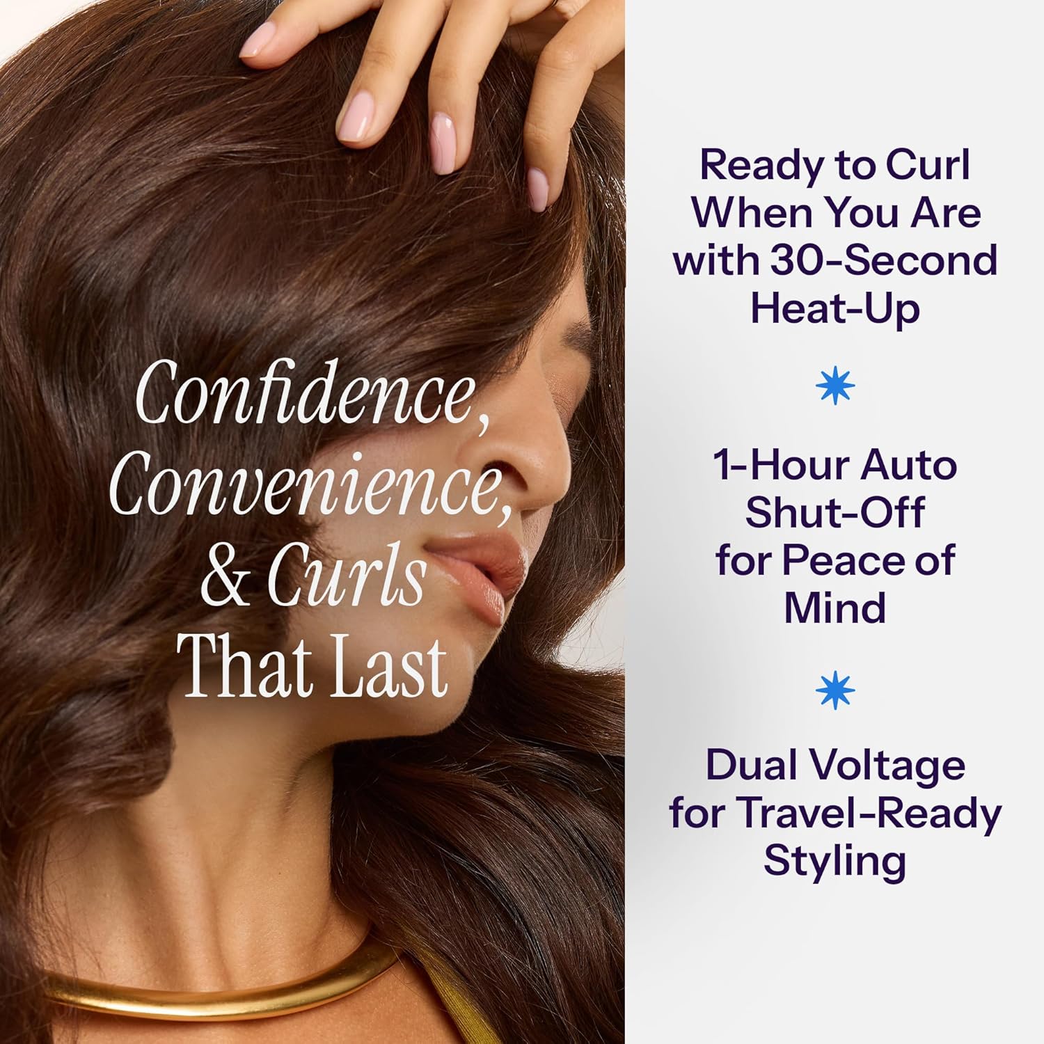 HOT TOOLS Pro Artist Nano Ceramic 1 Inch Curling Iron, Dual Voltage Curling Wand, For Bouncy Curls, Black/White