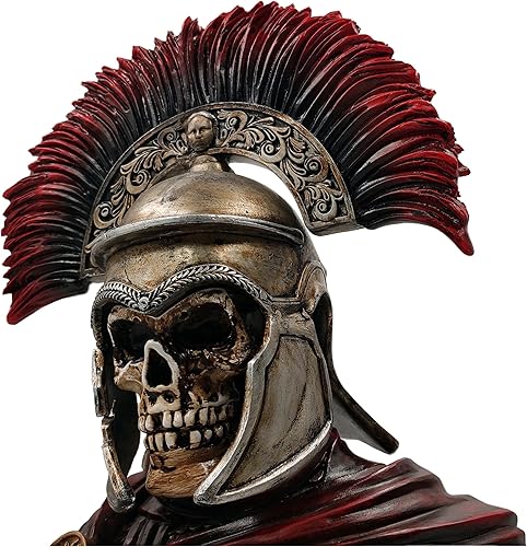 Miniatura 5 de LOOYAR Escultura de resina de soldado centurión del imperio romano de la Legión de los muertos vivientes para la casa, sala de estar, porche,