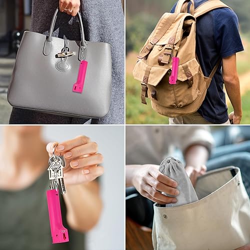 Miniatura 5 de Spray de pimienta 3 en 1 con alarma para defensa personal de mujeres, llavero de defensa para protección de seguridad personal, gel recargable,