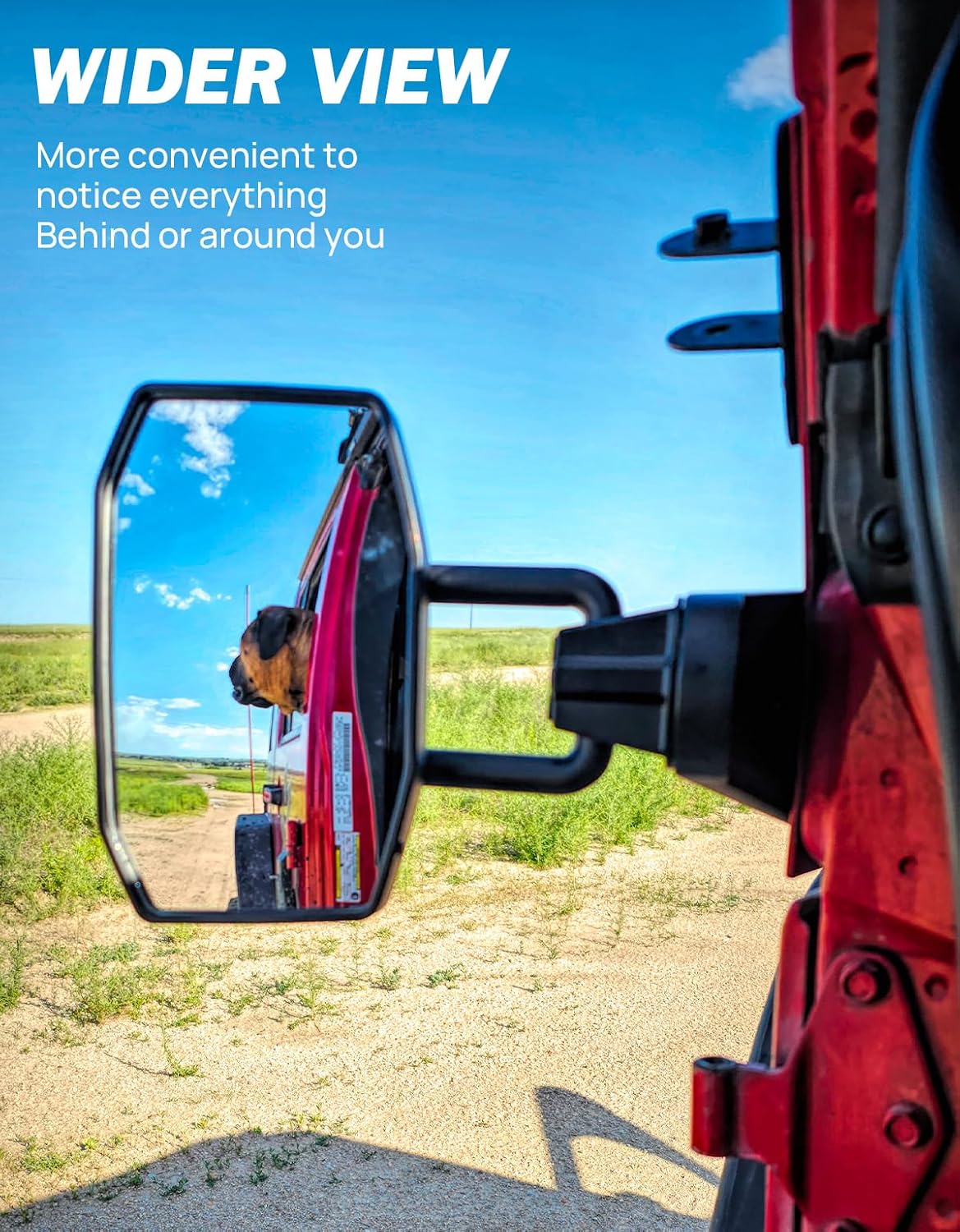 JOYTUTUS Wrangler Mirrors Doors Off Compatible with Wrangler JK TJ 1997-2018, Easy-Install No Vibrate & Wobble Wrangler Doorless Side Mirrors for Safe Doors Off Driving (Not Fit JL)