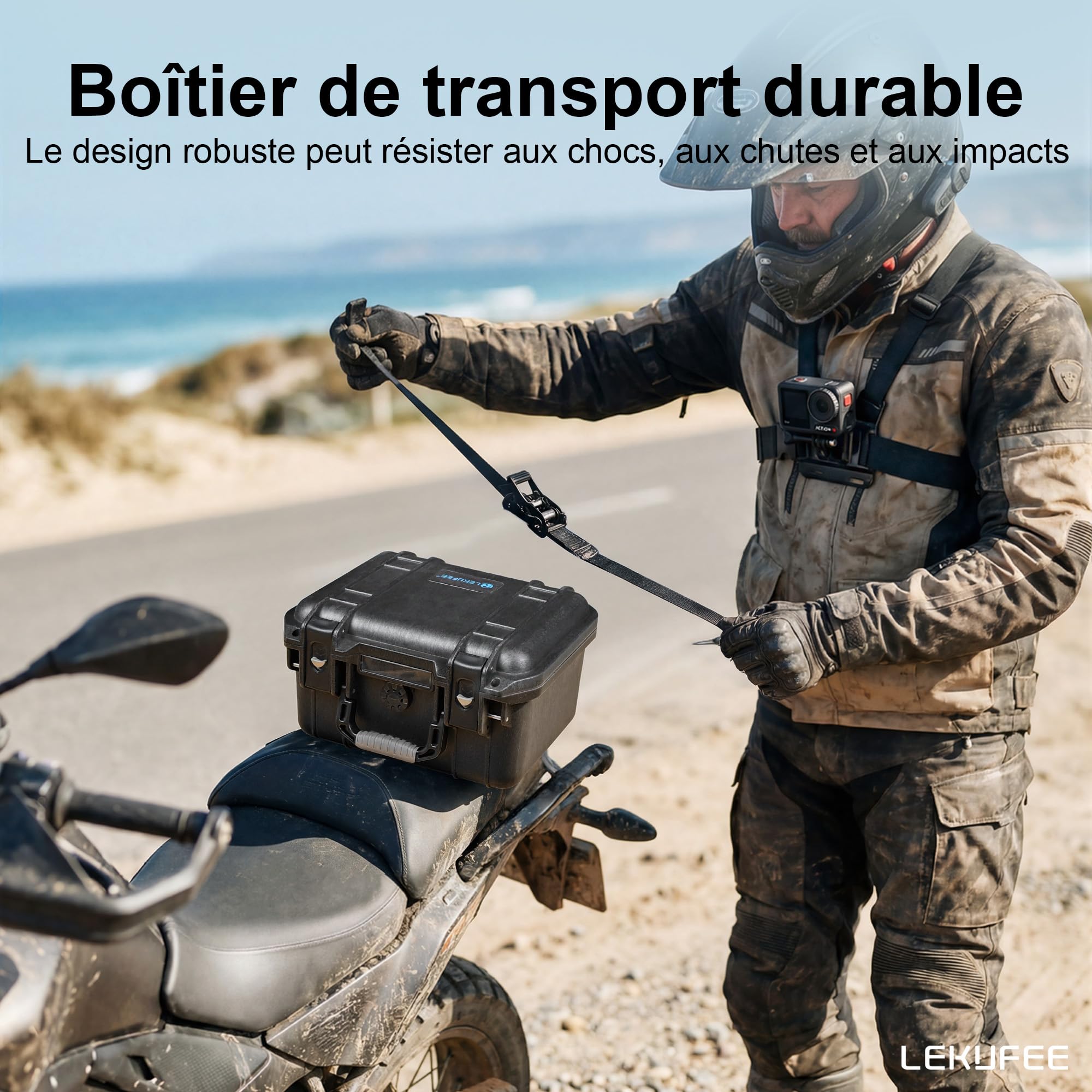 LEKUFEE Étui Rigide Étanche pour DJI Osmo Action 6/5 Pro/4/3 Caméra