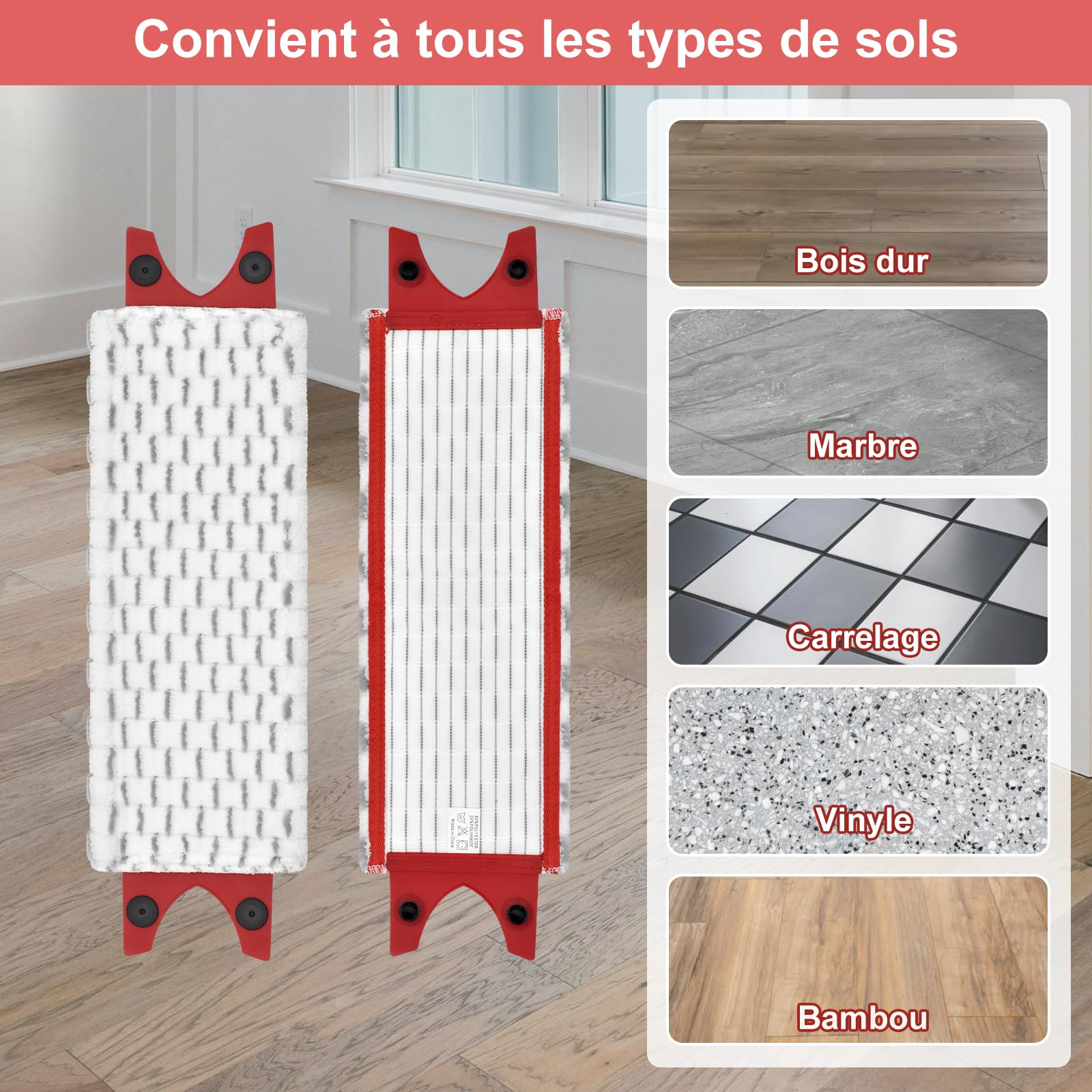 Recharge Balai Vileda UltraMax XL - Lot De 5 Housses Microfibre - Lavable Machine