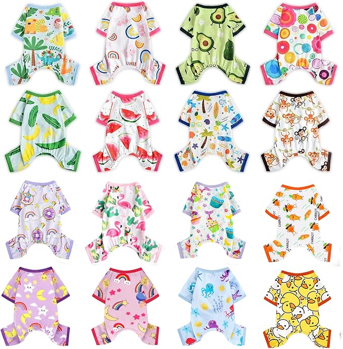 Pijama para Perro Talla X-Large, Donut Púrpura, Suave y Elástico miniatura 6
