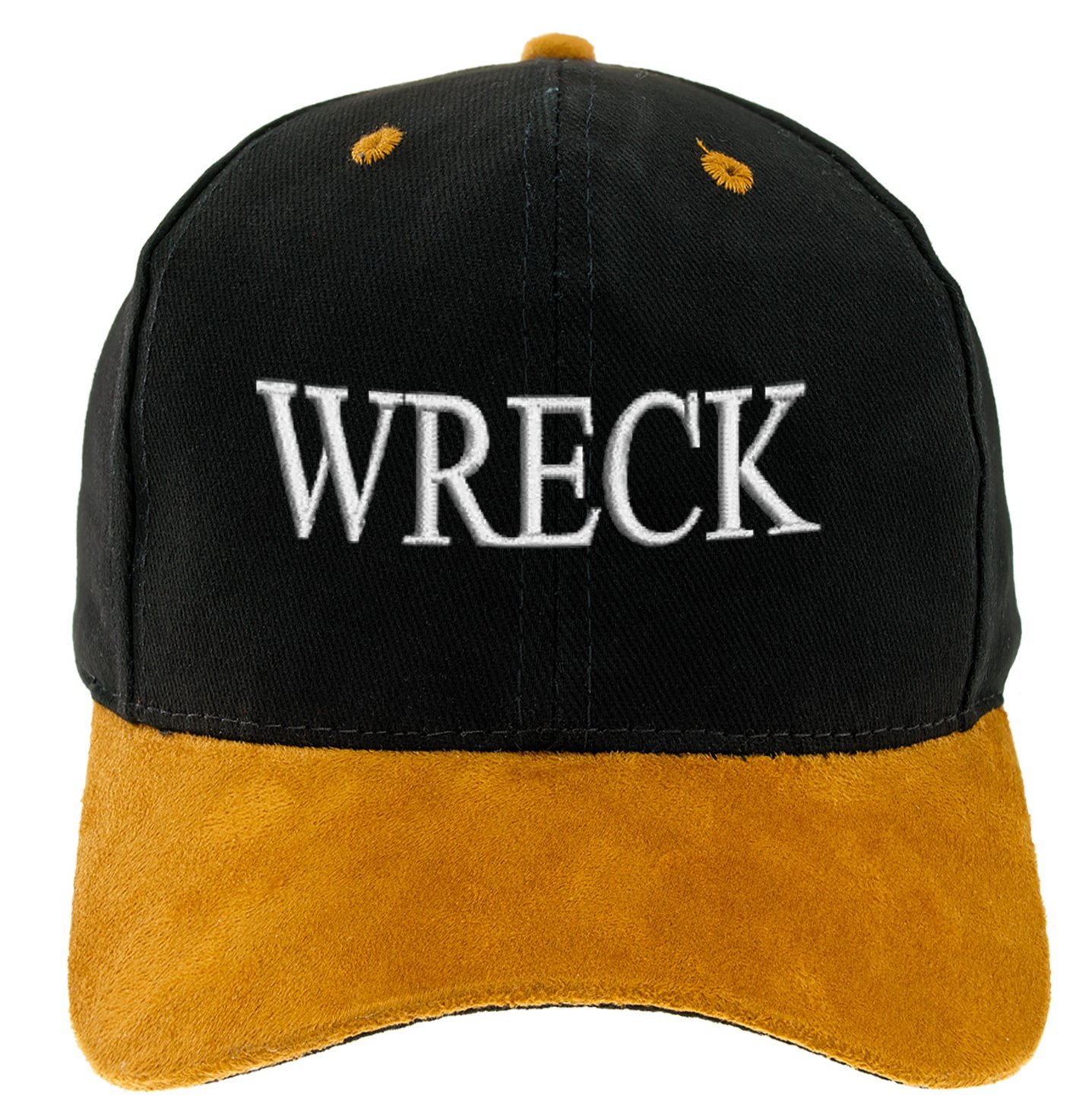 4sold 100% Cotton Ancient Mariner, Captain Cabin Boy Crew First Mate Anchor Yachting Baseball Cap Inscription Lettering Black Gold White (Wreck)