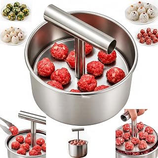 Stainless Steel Meatball Maker, 12 Holes Manual Meatball Tool