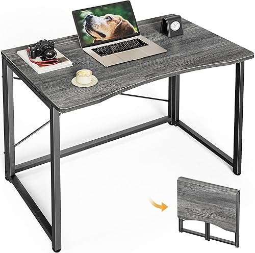 Huuger Folding Desk for Small Spaces, 31.5 Inch Foldable Computer