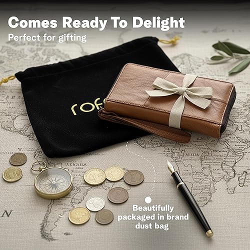 Miniatura 9 de Soporte de pasaporte de cuero para viajes Cartera de pasaporte de cuero genuino para mujeres y hombres, cartera de viaje y organizador de documentos