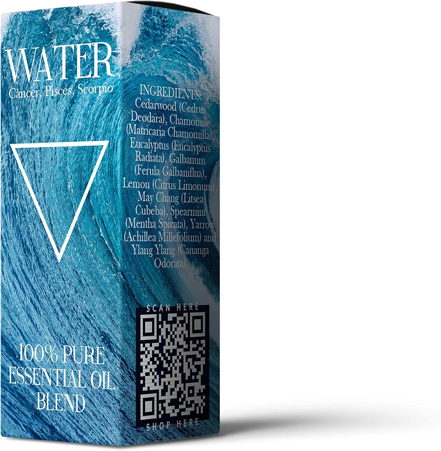 Mystix London | The Water Element - Essential Oil Blend 10ml - for Diffusers, Aromatherapy & Massage Blends | Perfect as a Gift | Cancer, Scorpio & Pisces | Vegan, GMO Free
