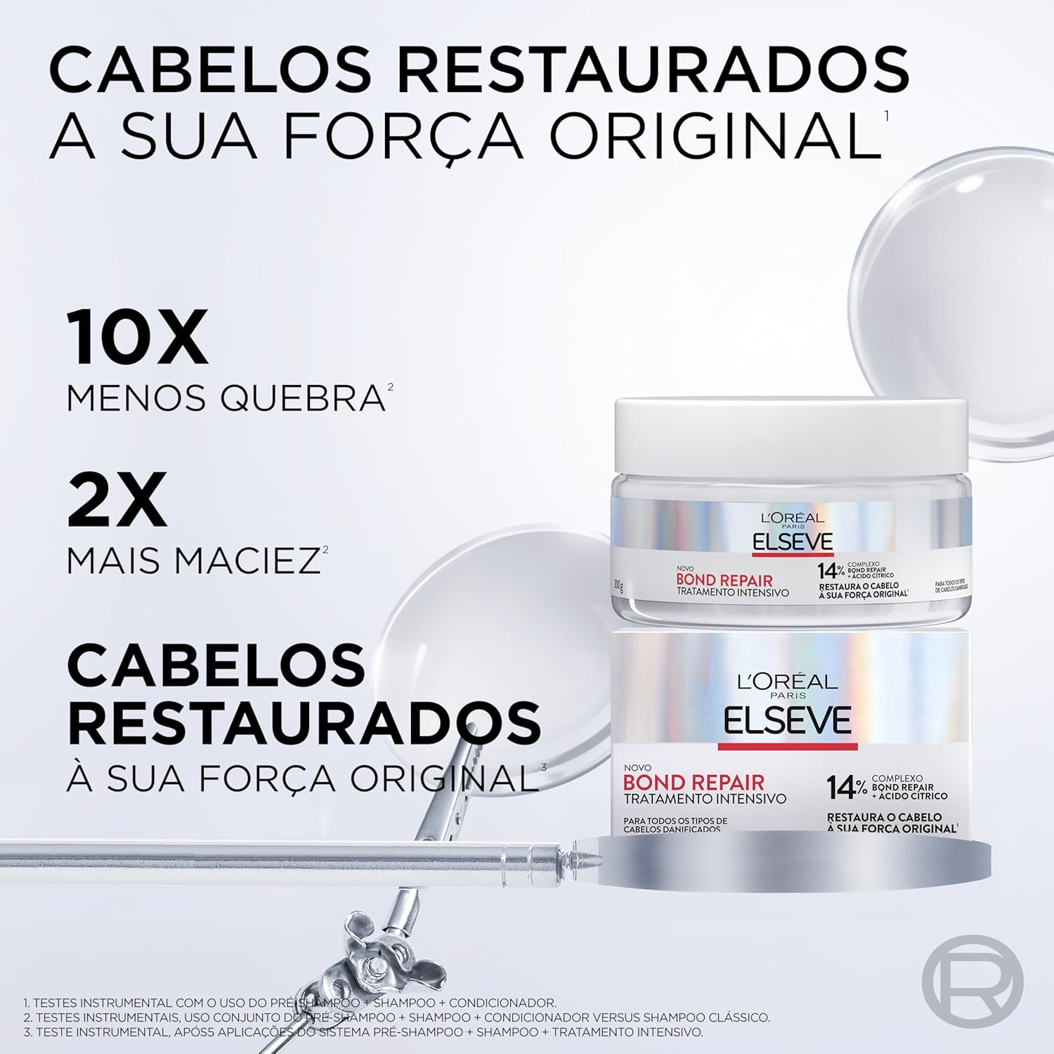 L'Oréal Paris Elseve Bond Repair Máscara de Tratamento Intensivo, com Ácido Cítrico e Glicina, Repara Ligações Capilares Quebradas, Reconstrução Profunda de Fios Danificados, 200g L'Oréal Paris Elseve Bond Repair Máscara de Tratamento Intensivo, com Ácido Cítrico e Glicina, Repara Ligações Capilares Quebradas, Reconstrução Profunda de Fios Danificados, 200g