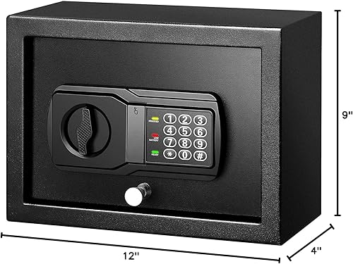 Miniatura 4 de Fortress Caja fuerte con cajón pequeño con cerradura electrónica, negro (44E10)