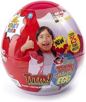 Ryans World The Mighty Titan Universe Mystery Egg | Discover Ryans Titan Universe! | Over 25 Collectable Items Inside | for Kids Aged 3+