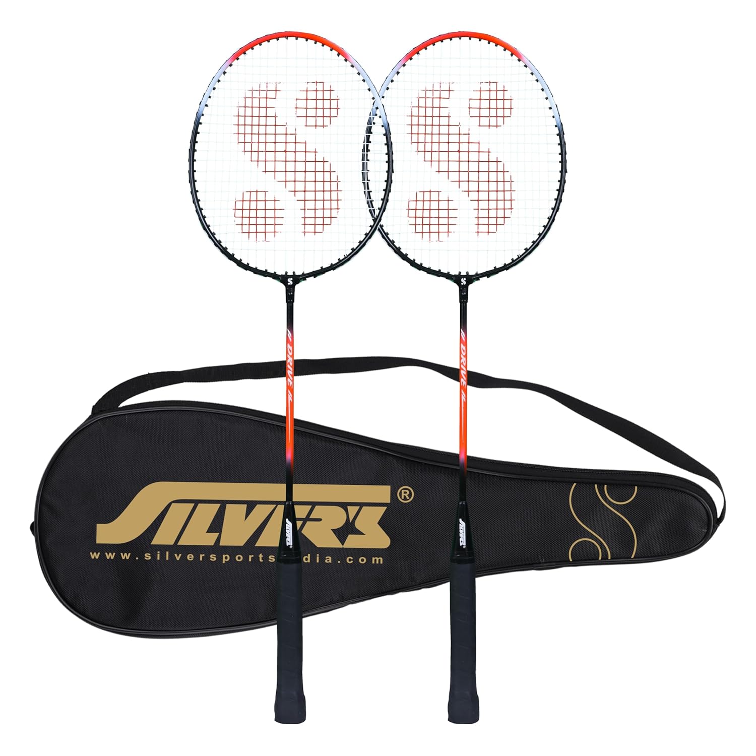 Silver’s Drive Badminton Kit (2 Racquets with Full Cover)(Red/Black) Silver’s Drive Badminton Kit (2 Racquets with Full Cover)(Red/Black)