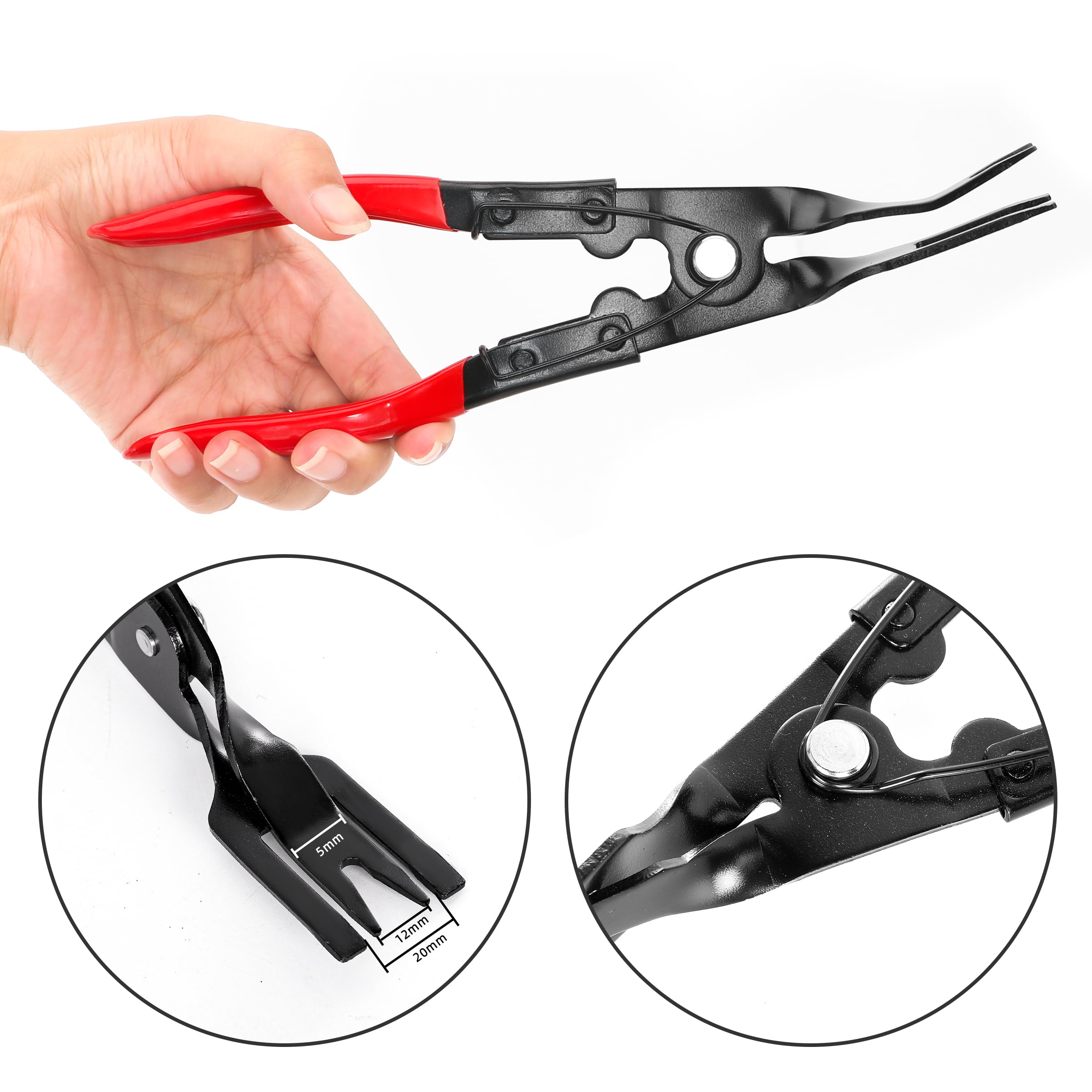 MUETKNYE Car Trim Removal Tool Set 19Pcs Panel Fastener Clips Removal Car Auto Clip Pliers Fastener Remover Set - Image 4