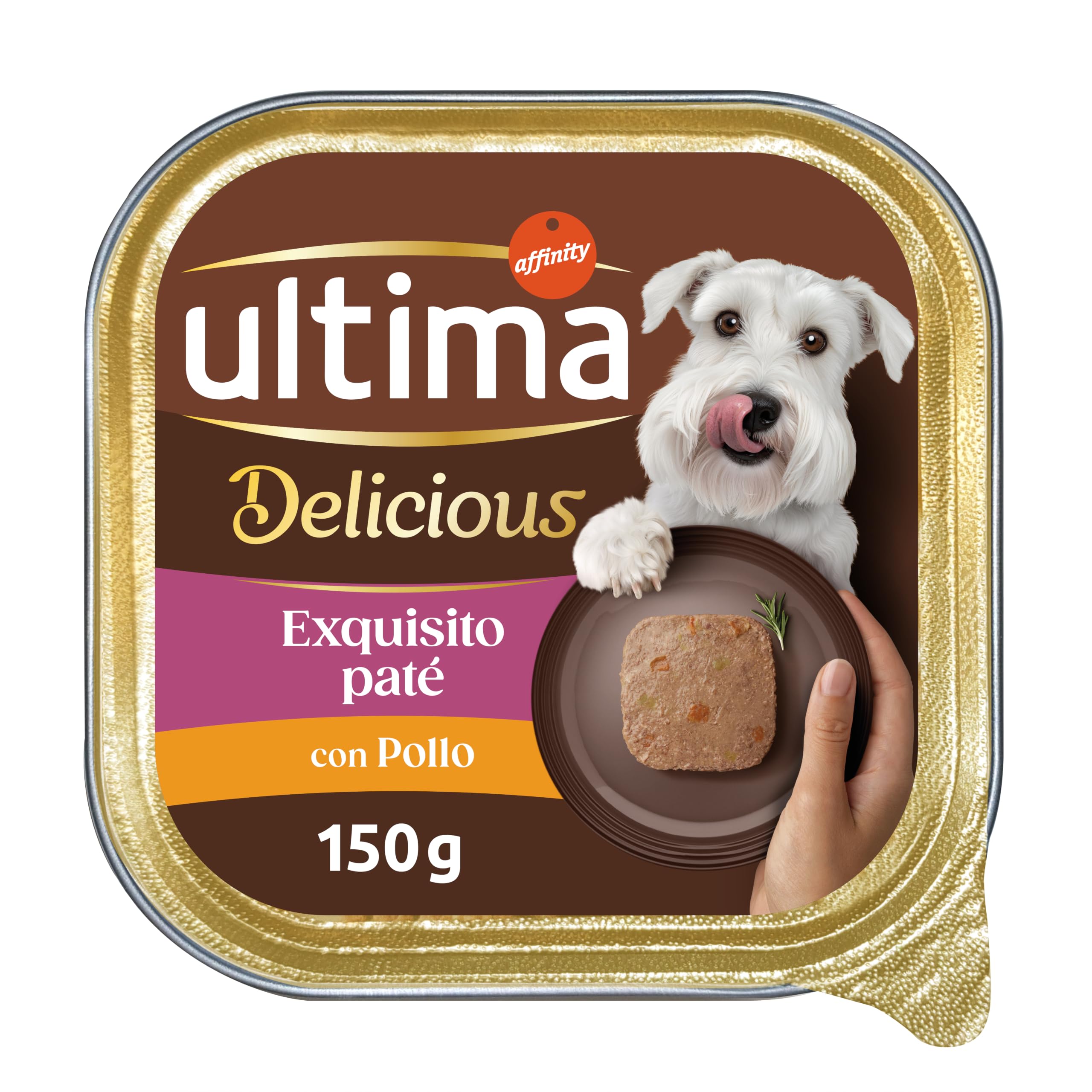 Ultima Fit & Delicious para Perros Mini paté en tarrina Sabor Pollo - Caja 22x150g