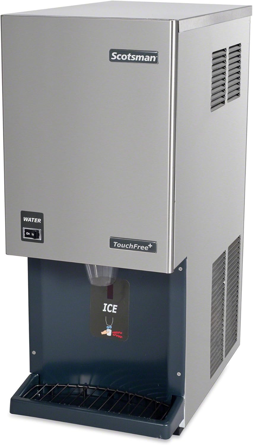 Scotsman Counter Air Cool 392 LB. Touchfree Flake Ice Maker / Disp.
