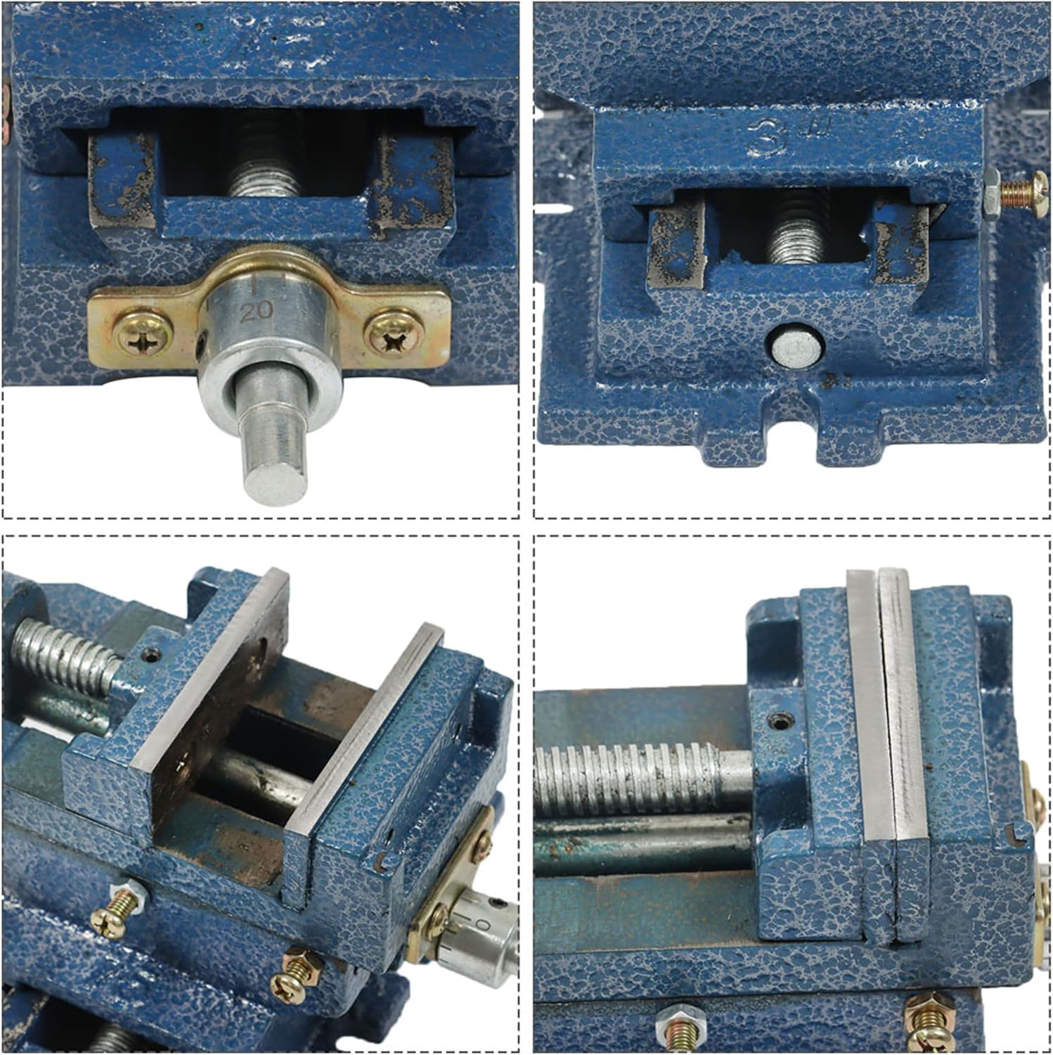 5 Inch Cross Slide Drill Press Vise 2 Way X-Y Heavy Duty Clamp Machine Cross Slide Vise Fit for Clamping Workpiece Processing