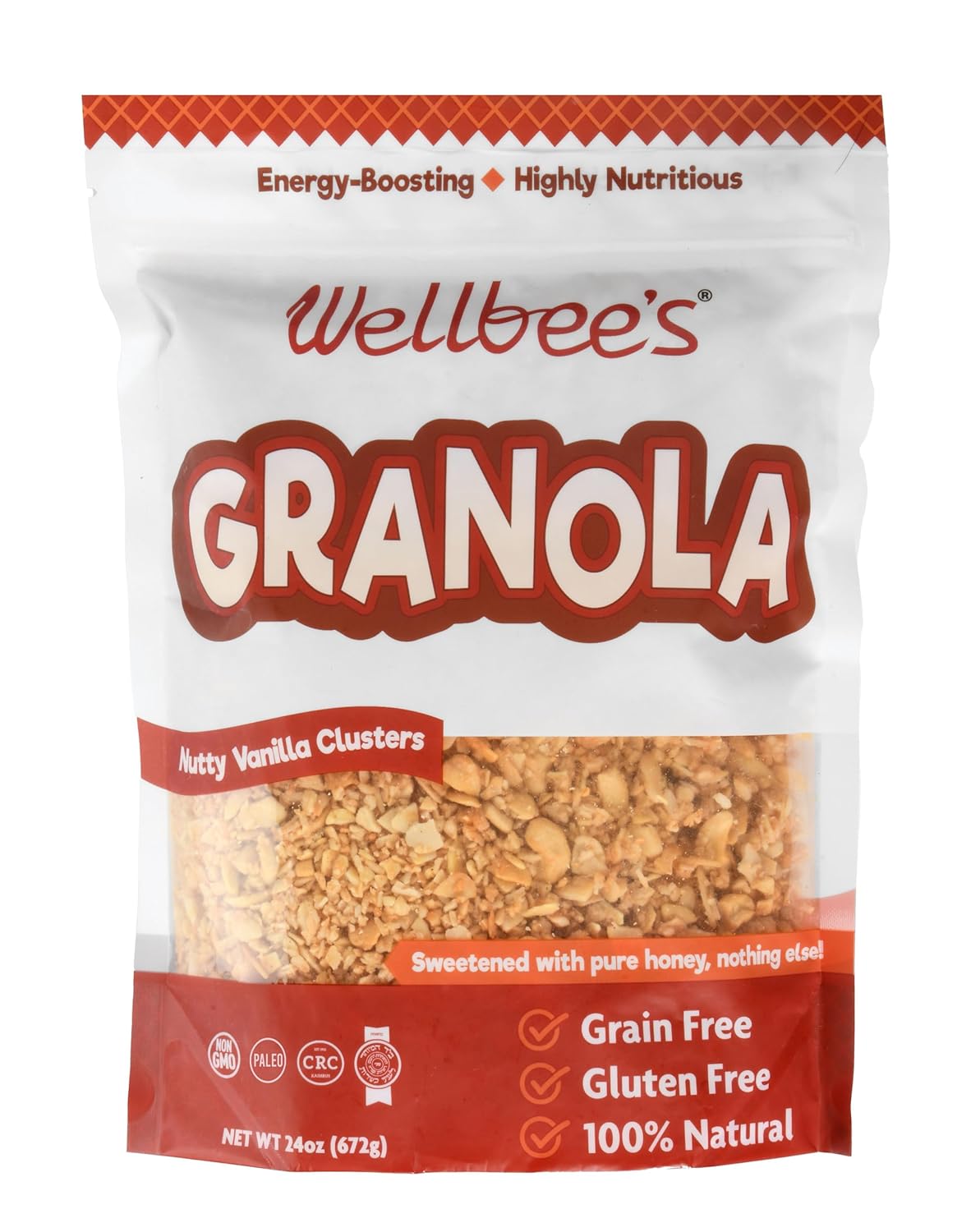 Wellbee’s Grain Free Granola, Oat Free, Low Carb, 100% Honey Sweetened, Small Batch, Paleo Friendly And SCD Approved (1.5 Pounds (Pack of 1))