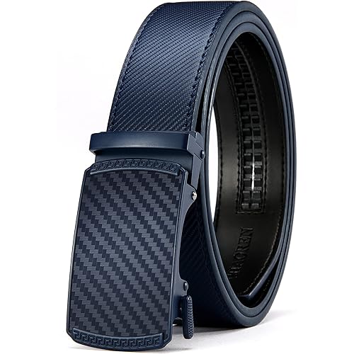 CHAOREN Mens Belt Leather Ratchet Belt - Customizable Fit, Effortless Style (35mm)