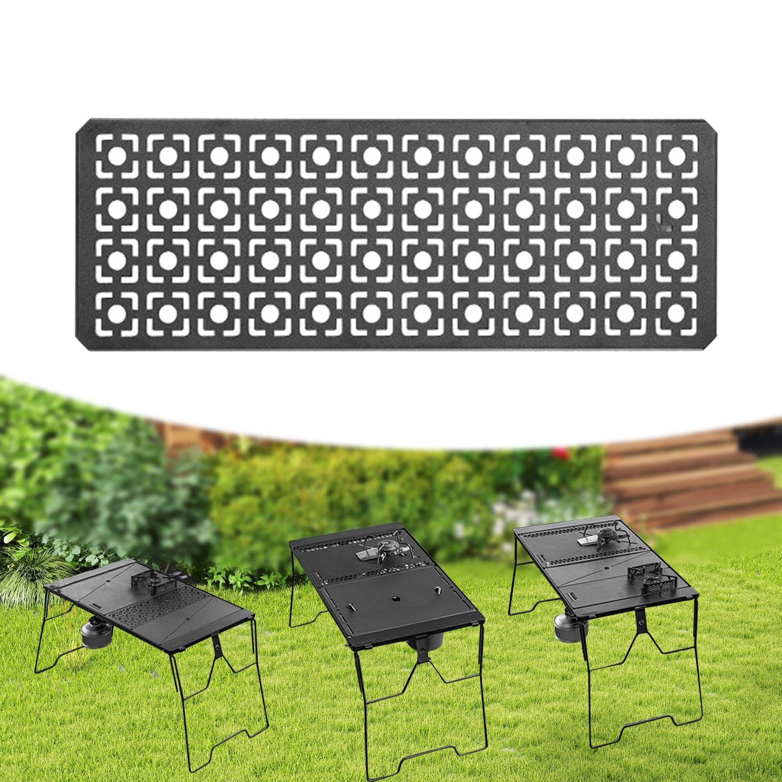 Easy Iron Table LEGS for【Outdoor/Camp】 Zxpjkyu Iron Grill Table, Camping Accessory, Quick