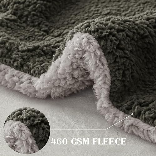 Miniatura 8 de Exclusivo Mezcla Manta reversible de forro polar Sherpa tamaño Queen, manta de felpa suave para sofá y cama, mantas gruesas y cálidas para todas las