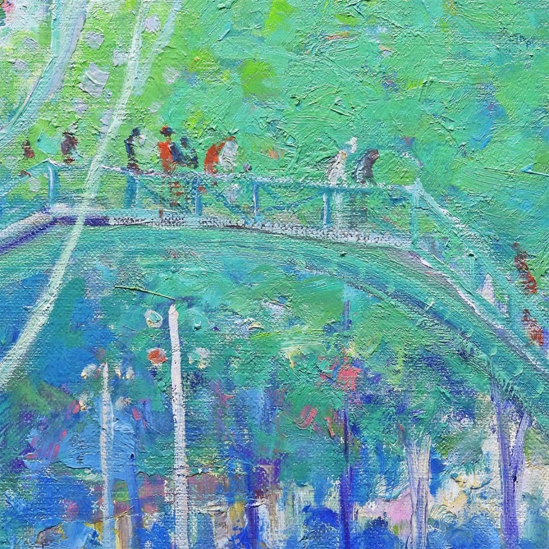 Amazon.co.jp: 三塩清巳 サンマルタン運河 油彩10号 風景画 パリ 原画