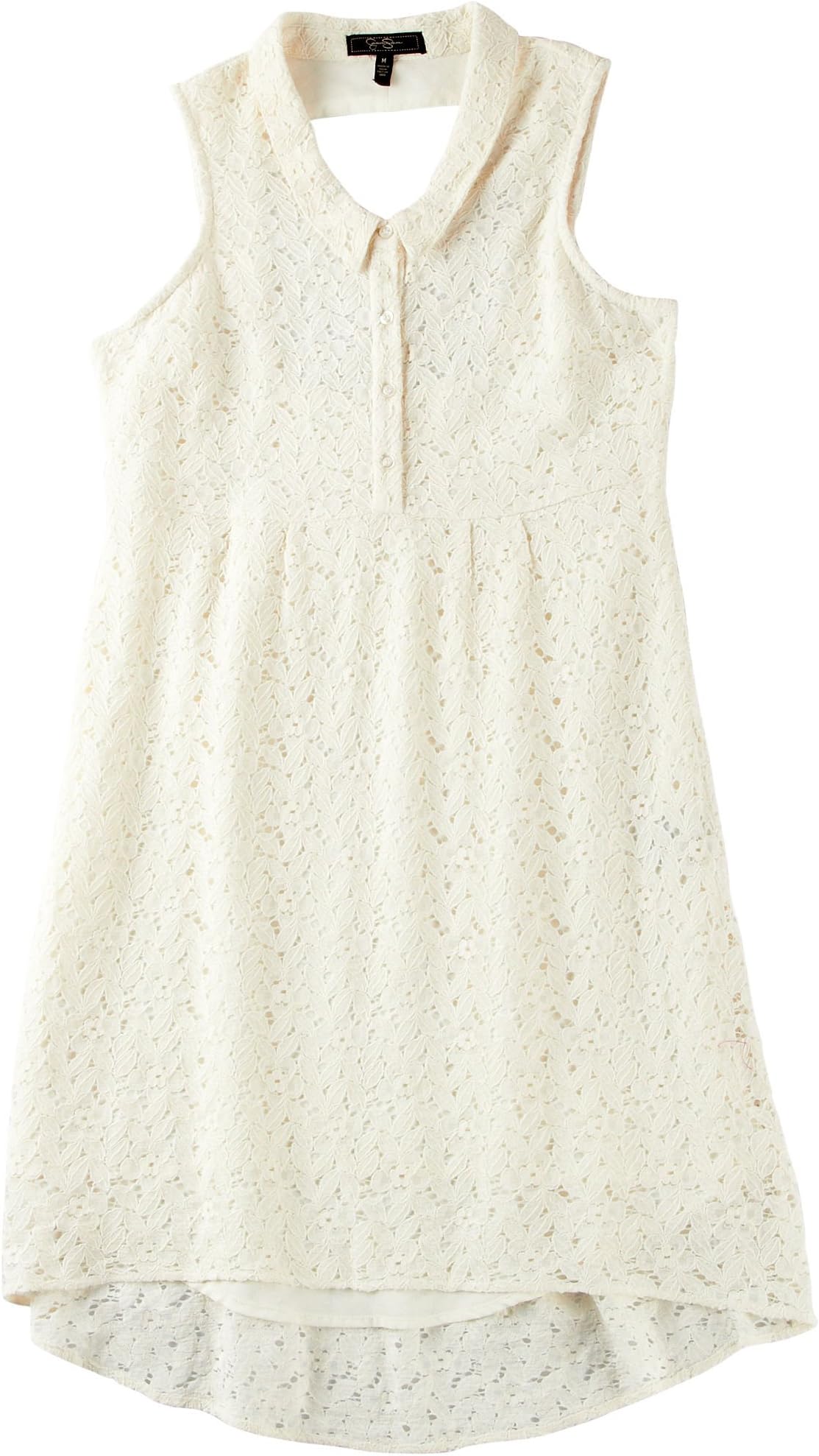 Jessica Simpson Sportswear Sabi Lace Dress Juniors Sleeveless Antique White Medium