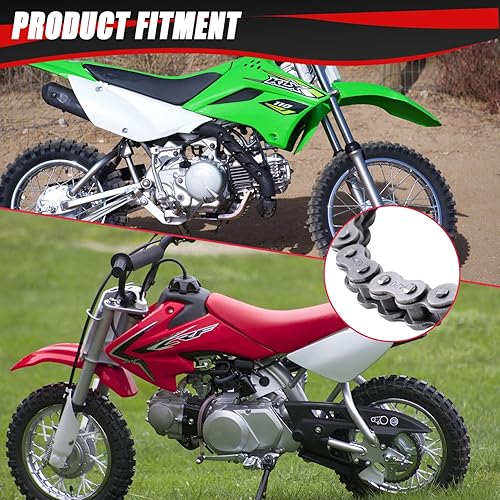 Miniatura 4 de Cadena de rodillos de transmisión 420 102 para CRF50F XR80R KX65 KLX110 TTR110 50cc 70cc 90cc 110cc 125cc SSR TaoTao Coolster Baja Ice Bear Kayo Pit