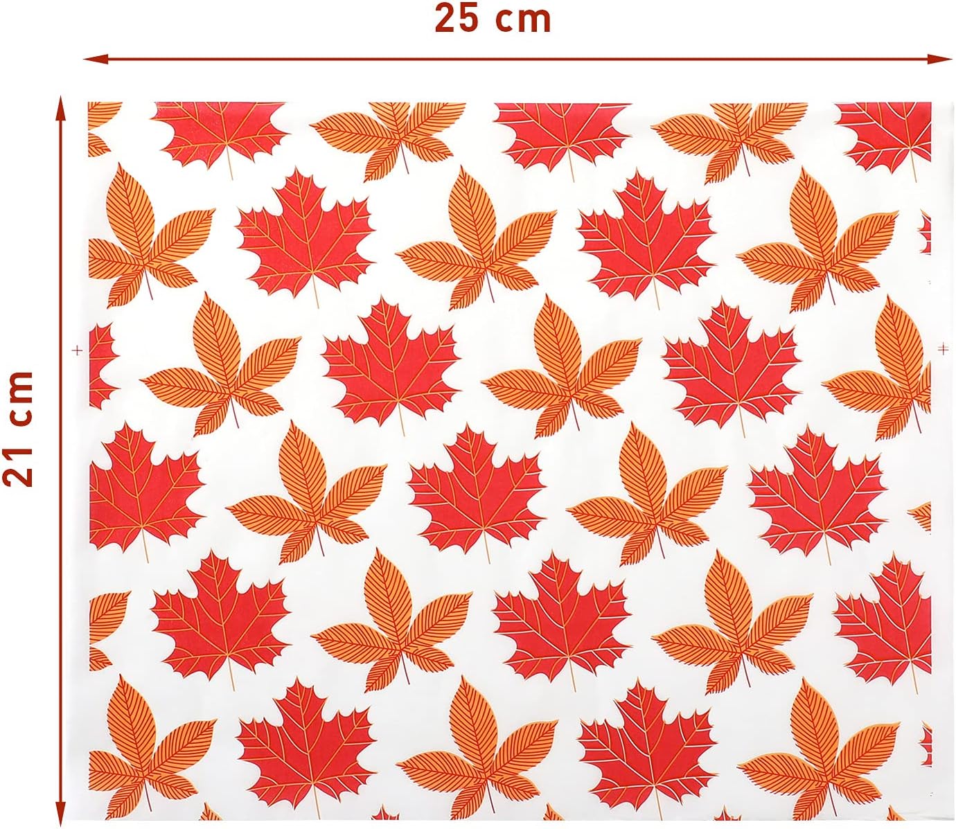 Tenare Fall Wax Paper Sheet, 150 Pcs, Maple Leaf,Buckeye