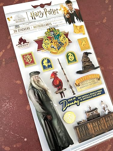 Miniatura 5 de Paper House Productions Harry Potter Troquelado 3D Scrapbook Hoja de pegatinas - Hogwarts con Dumbledore